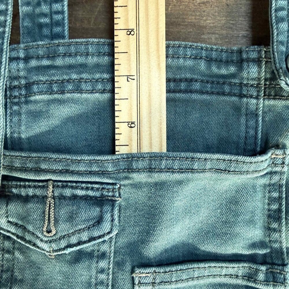 Free People Bohemian Faded Blue Overalls Sz 27 - Picture 11 of 13